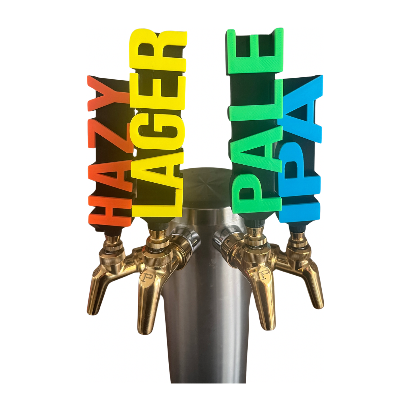 3D COLOUR TAP HANDLE SET OF 4.