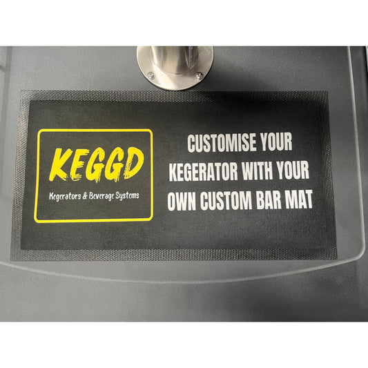 Custom design kegerator bar mat.