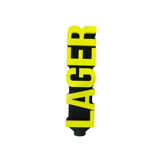 3D YELLOW LAGER TAP HANDLE