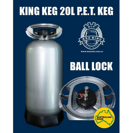 King Keg - 20L P.E.T. Keg With Ball Lock Posts - Keggd